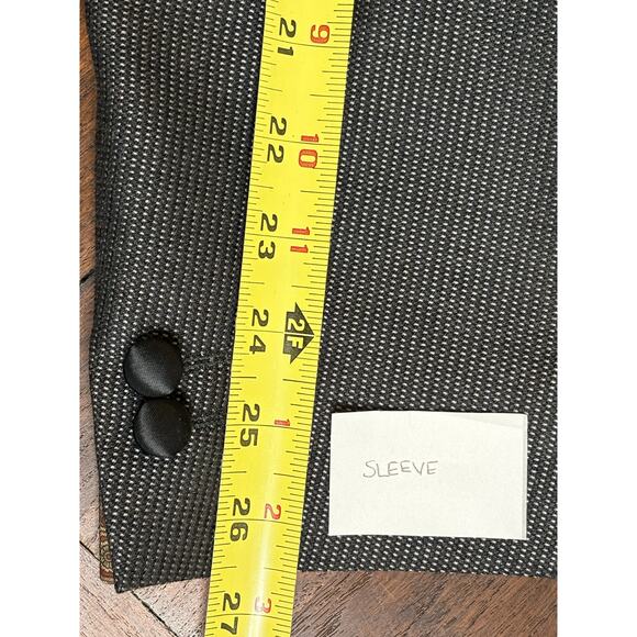 Ted Baker Fashion Charcoal Wool Silk Shawl Collar Blazer 44R - Picture 8 of 9